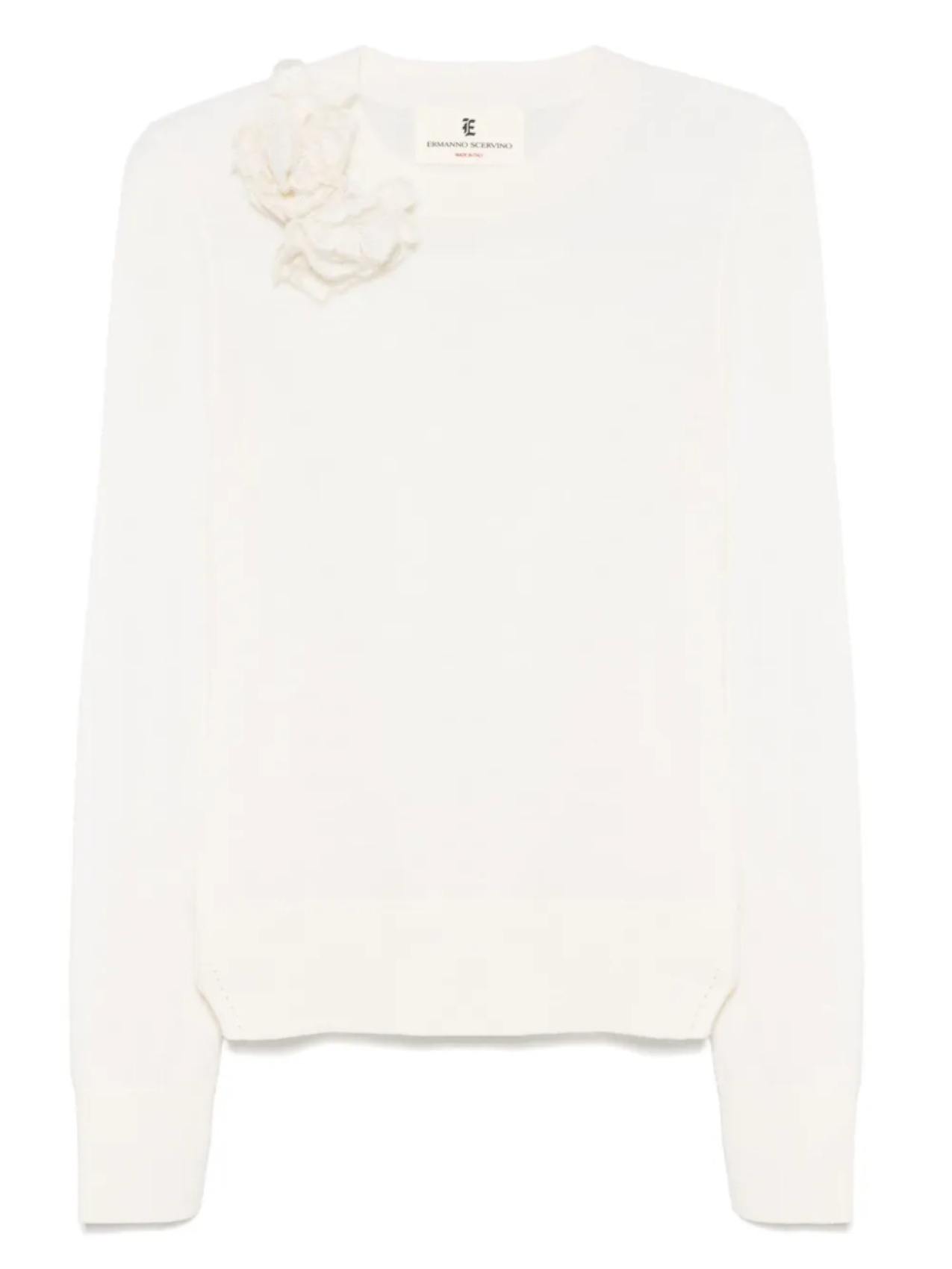 Свитер с цветочной аппликацией Ermanno Scervino, нейтральный
Свитер с цветочной аппликацией Ermanno Scervino, нейтральный