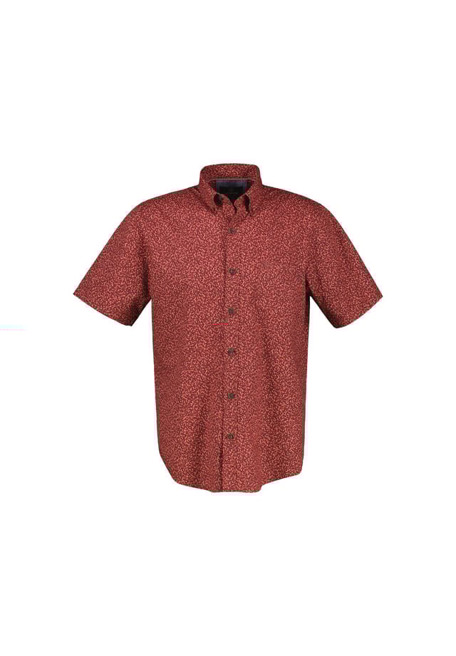 Рубашка с короткими рукавами и минимальным рисунком. Lerros, красный 
Рубашка с короткими рукавами и минимальным рисунком. Lerros, красный