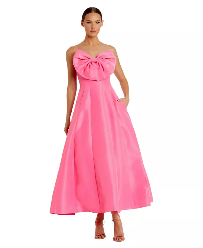Женское платье без бретелек с бантом, длиной до колена Mac Duggal, розовый
Женское платье без бретелек с бантом, длиной до колена Mac Duggal, розовый