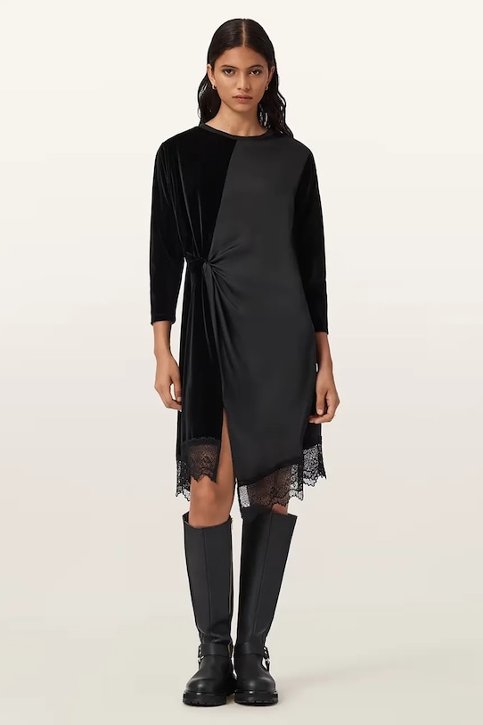 Бархатное платье Allsaints, черный
Бархатное платье Allsaints, черный