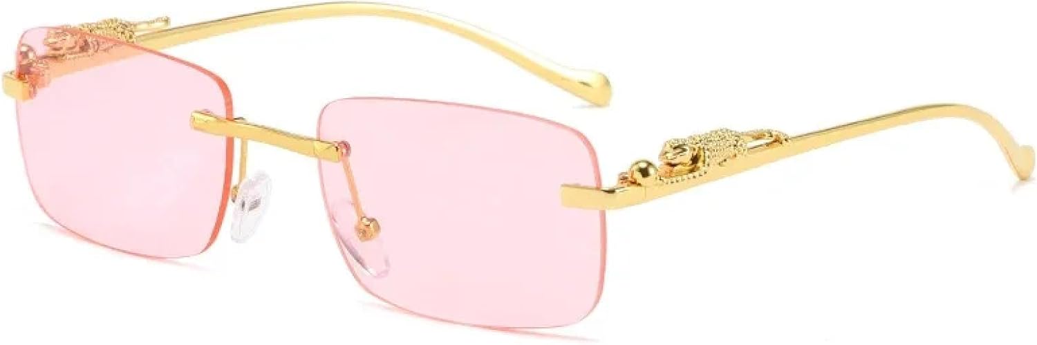 Солнцезащитные очки с защитой от УФ-излучения UV400 | Без оправы, металлический леопардовый принт | Для женщин и мужчин, для занятий спортом на открытом воздухе и вождения DSVIGF, Gold Pink
Солнцезащитные очки с защитой от УФ-излучения UV400 | Без оправы, металлический леопардовый принт | Для женщин и мужчин, для занятий спортом на открытом воздухе и вождения DSVIGF, Gold Pink