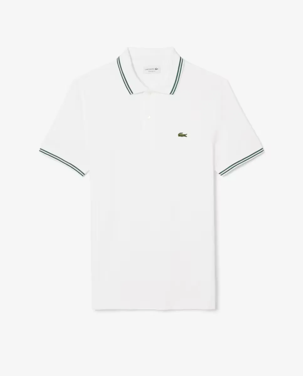 Мужская рубашка-поло прямого кроя с декоративной окантовкой и короткими рукавами Lacoste, белый
Мужская рубашка-поло прямого кроя с декоративной окантовкой и короткими рукавами Lacoste, белый