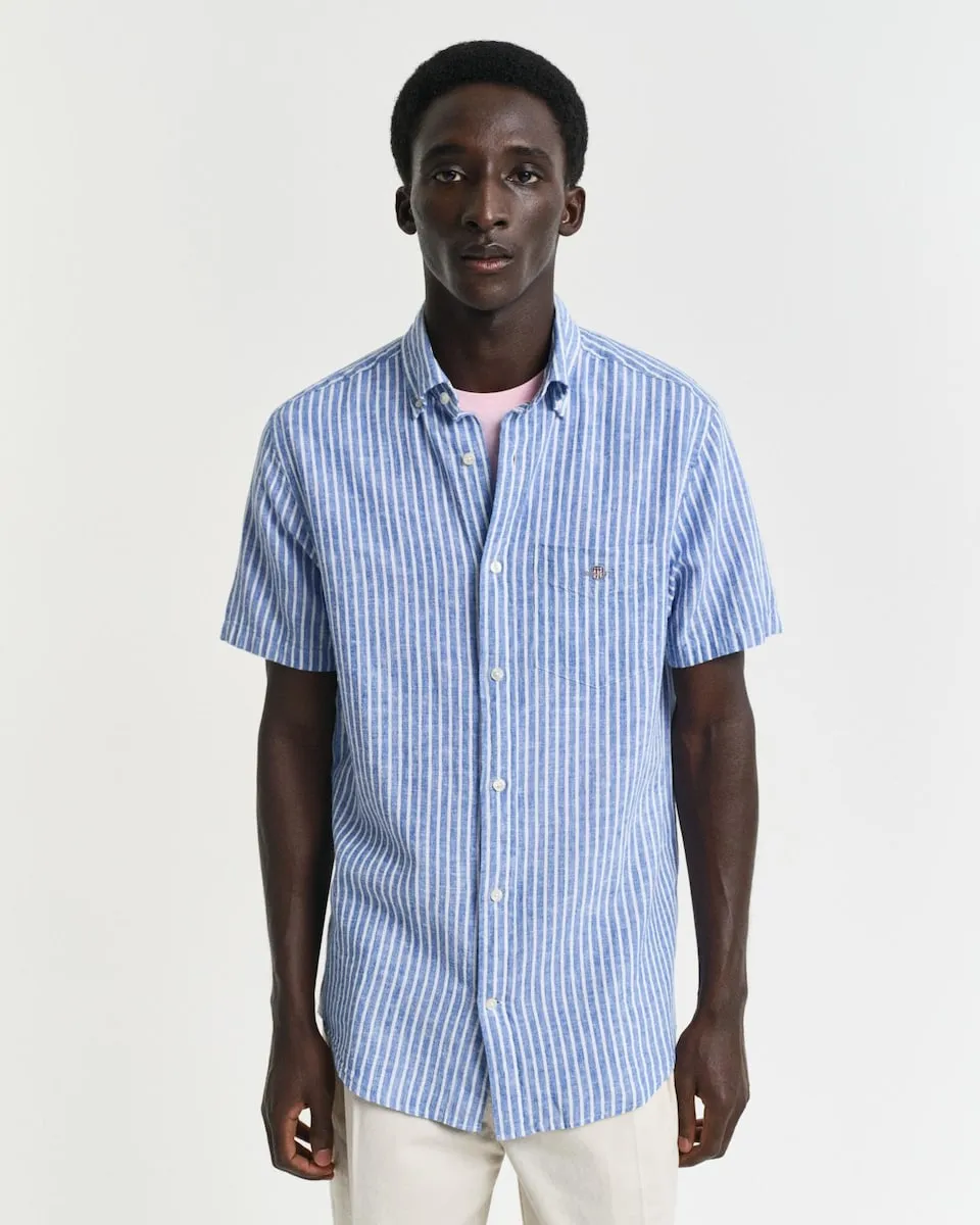 Льняная рубашка с длинным рукавом и нагрудным карманом Gant, синий
Льняная рубашка с длинным рукавом и нагрудным карманом Gant, синий