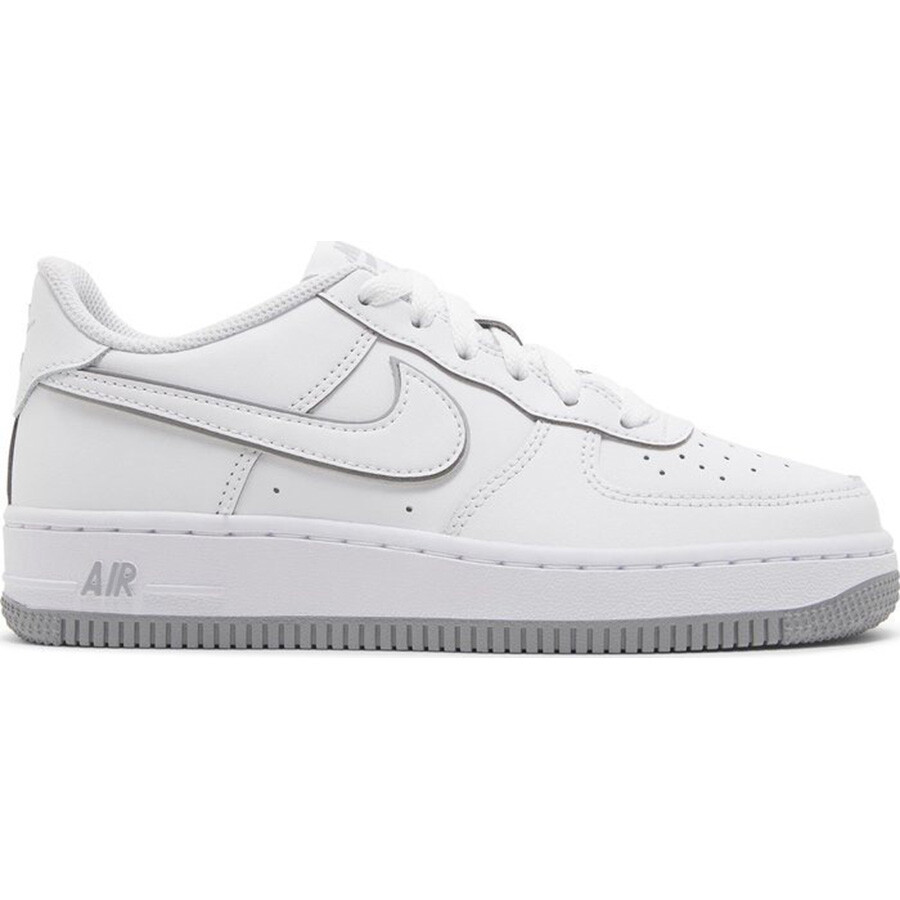 Кроссовки Nike Air Force 1 GS, белый/серый 
Кроссовки Nike Air Force 1 GS, белый/серый