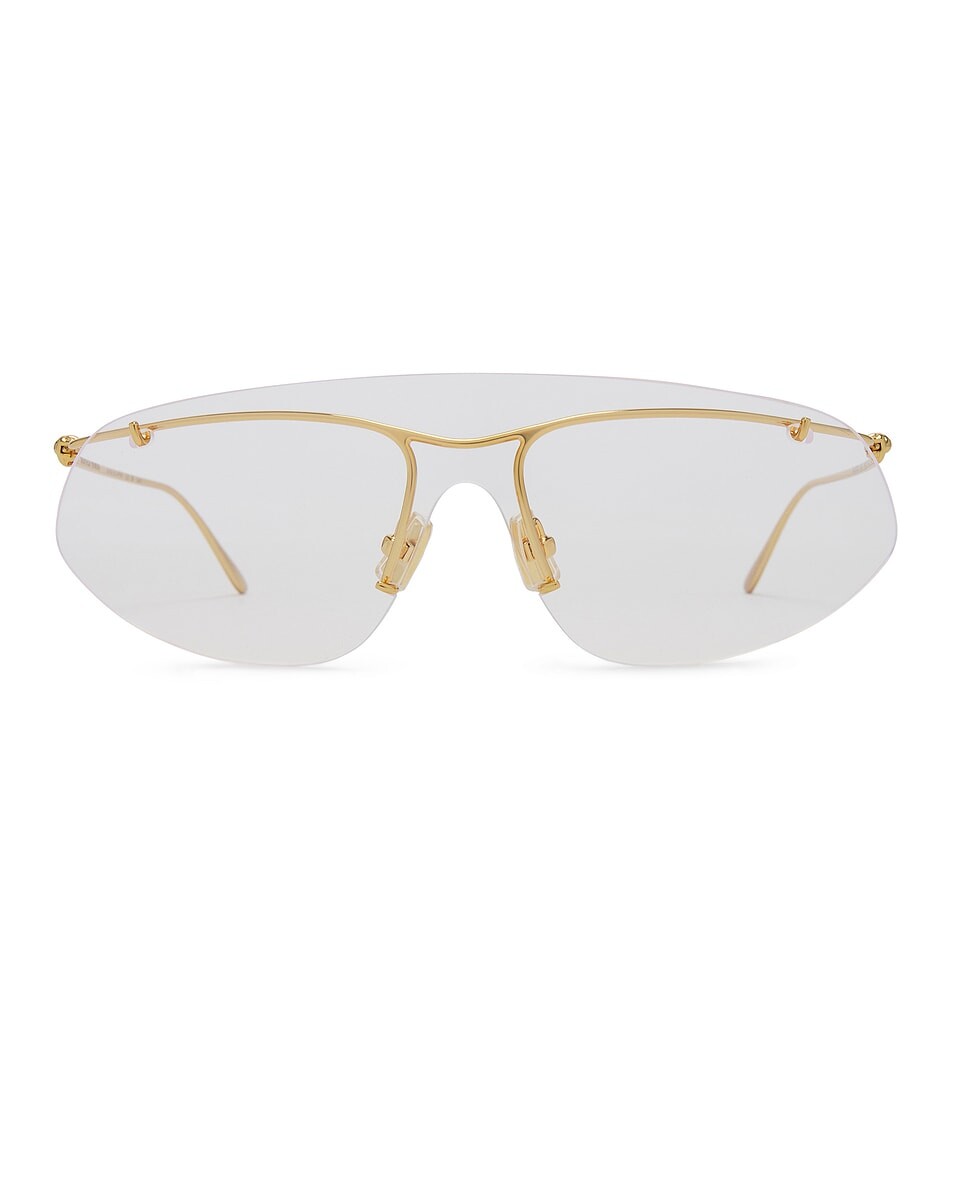 Солнцезащитные очки с узлом Bottega Veneta, цвет Shiny Gold & Clear
Солнцезащитные очки с узлом Bottega Veneta, цвет Shiny Gold & Clear