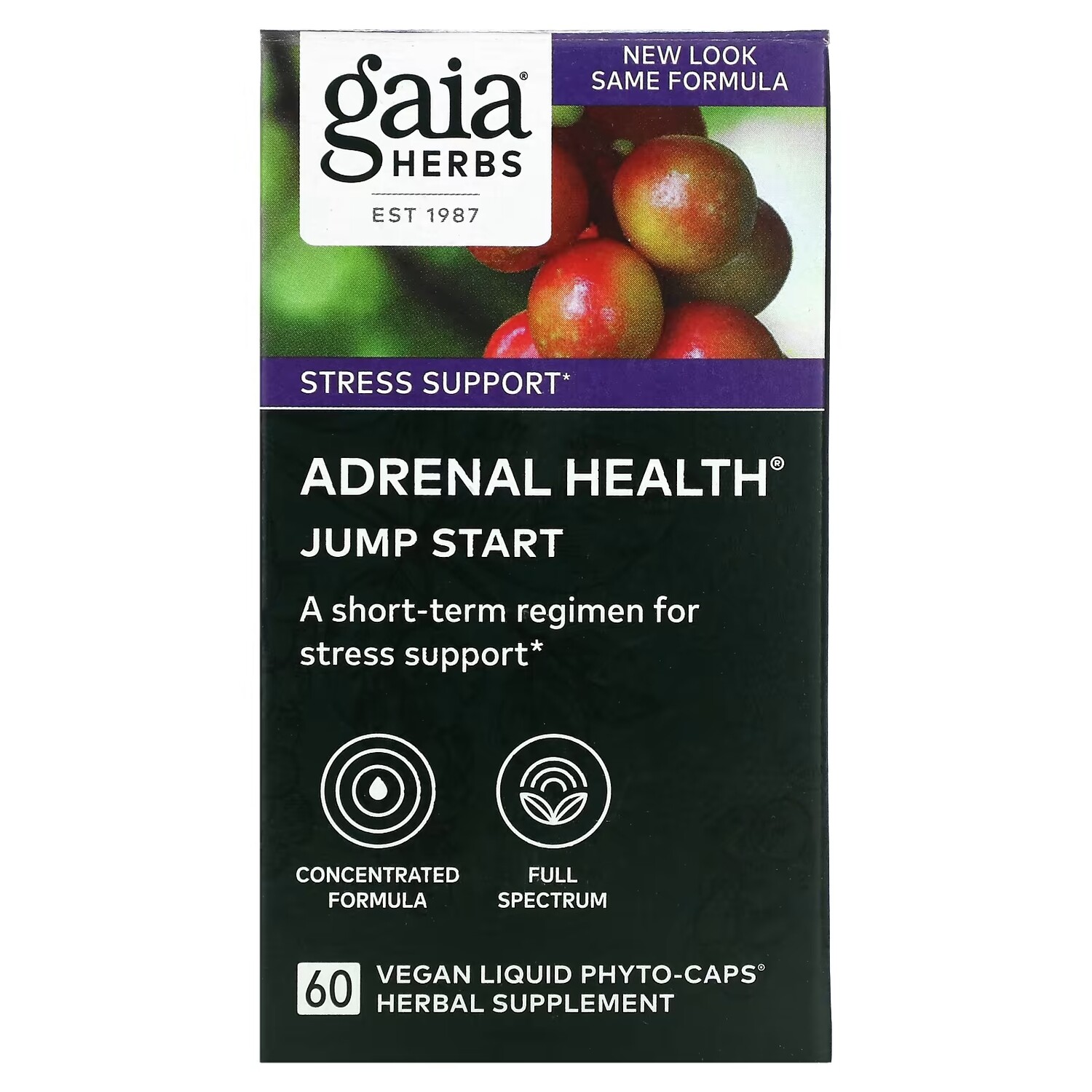 Добавка Gaia Herbs Adrenal Health Jump Start, 60 фитокапсул
Добавка Gaia Herbs Adrenal Health Jump Start, 60 фитокапсул