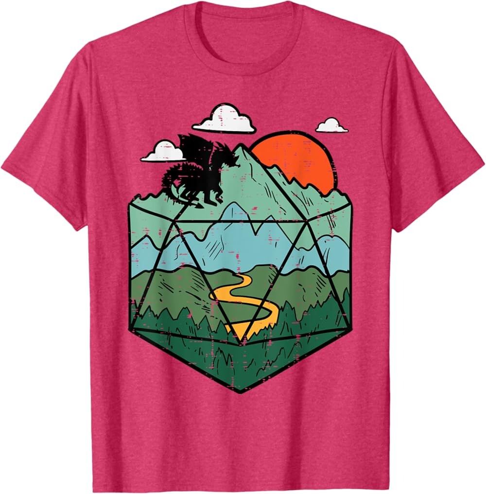 Мужская футболка RPG Mountain Gamer, красный 
Мужская футболка RPG Mountain Gamer, красный