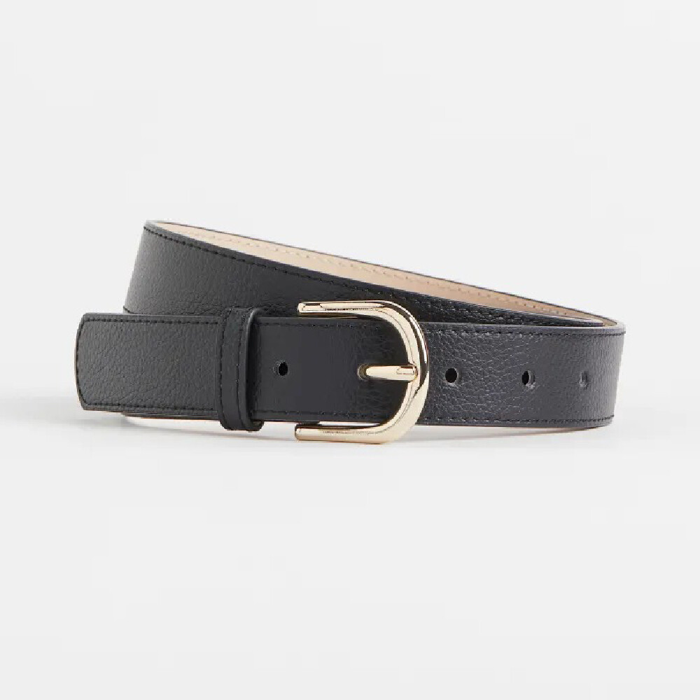 Ремень H&M из зерненой искусственной кожи, черный
Ремень H&M из зерненой искусственной кожи, черный