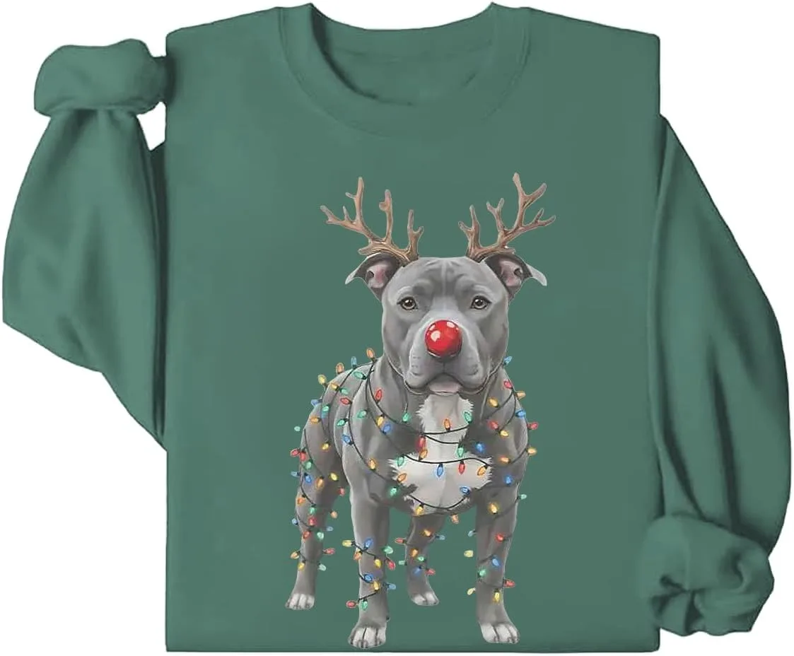Рождественский свитшот с питбулем и гирляндами BTGRL
Рождественский свитшот с питбулем и гирляндами BTGRL