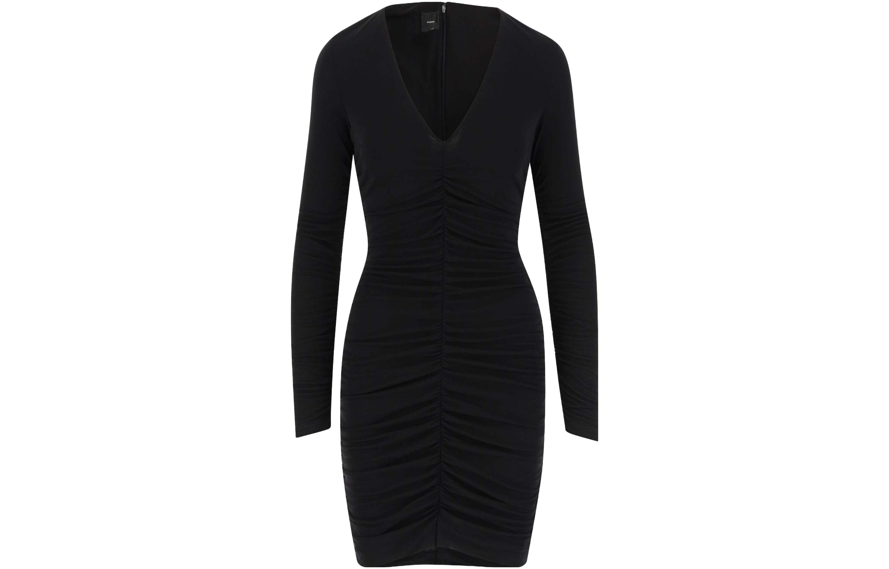 Собранное мини-платье с V-образным вырезом PINKO, черный
Собранное мини-платье с V-образным вырезом PINKO, черный