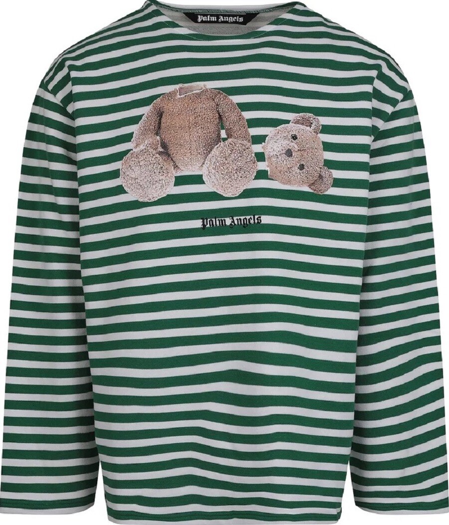 Свитшот Palm Angels Bear Stripes Breton, зеленый, белый
Свитшот Palm Angels Bear Stripes Breton, зеленый, белый