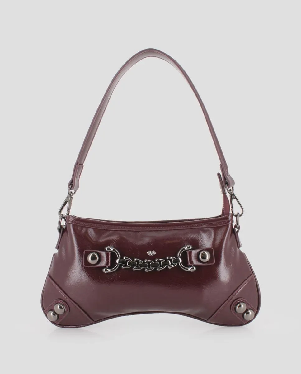 Маленькая женская сумка через плечо с асимметричным дизайном и цепочкой Blogger, бордовый
Маленькая женская сумка через плечо с асимметричным дизайном и цепочкой Blogger, бордовый