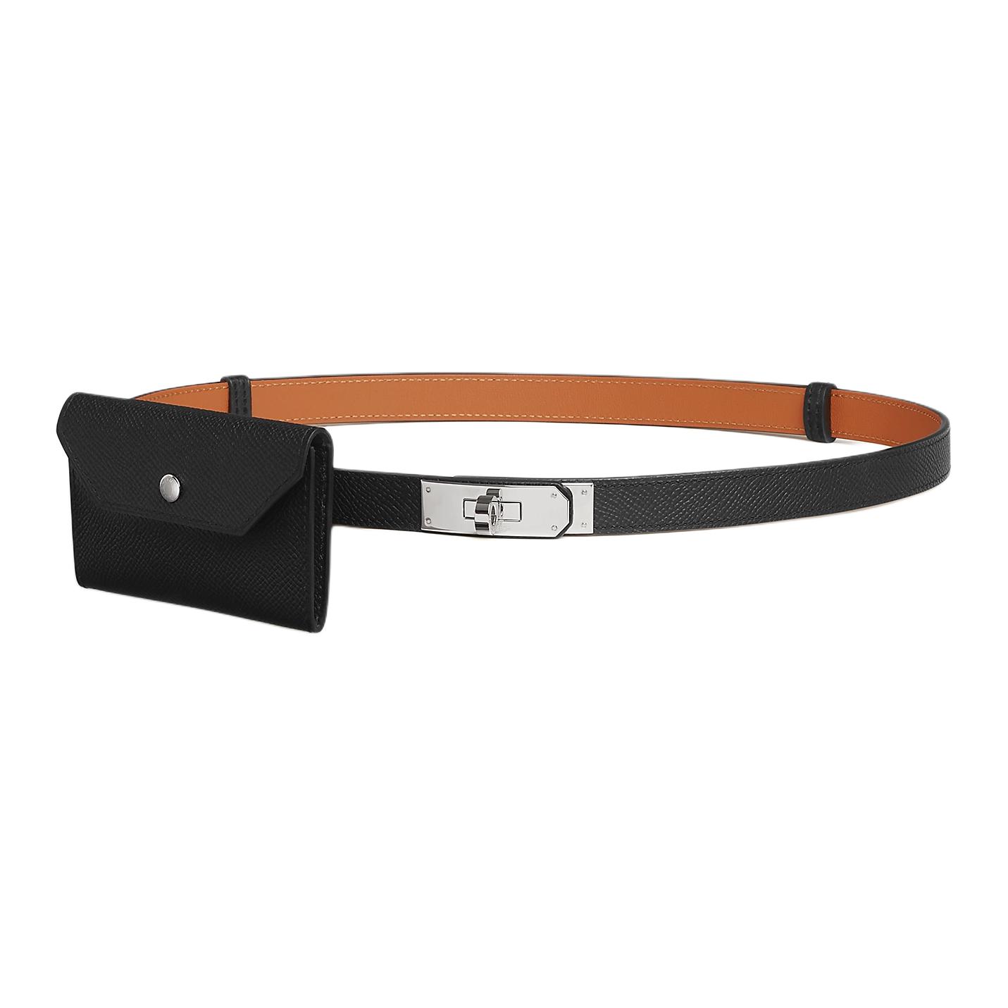 HERMES Женский кожаный ремень из телячьей кожи черный шириной 1.8 см, Black
HERMES Женский кожаный ремень из телячьей кожи черный шириной 1.8 см, Black