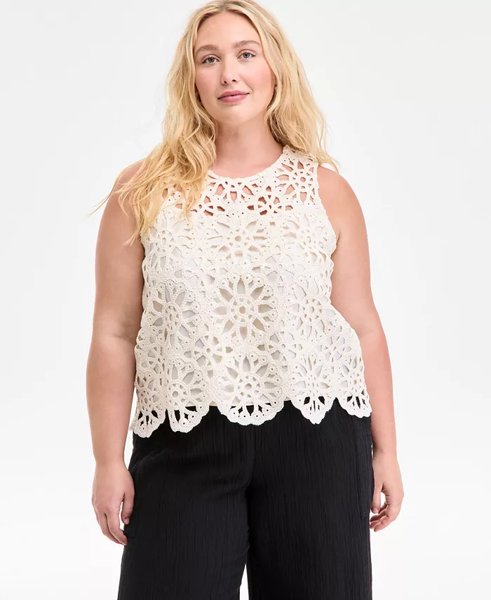 Модный плюс сайз топ с кружевом и пайетками в форме ракушки On 34th, черный
Модный плюс сайз топ с кружевом и пайетками в форме ракушки On 34th, черный