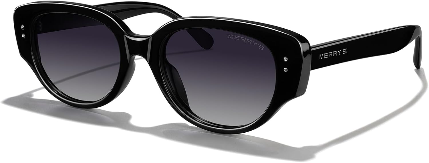 Современные женские солнцезащитные очки MERRY'S из ацетата в стиле ретро, узкие, заостренные, «кошачий глаз», поляризованные, с защитой от УФ-излучения UV400, модель S6194, Black Frame/Black Gradient Lens
Современные женские солнцезащитные очки MERRY'S из ацетата в стиле ретро, узкие, заостренные, «кошачий глаз», поляризованные, с защитой от УФ-излучения UV400, модель S6194, Black Frame/Black Gradient Lens