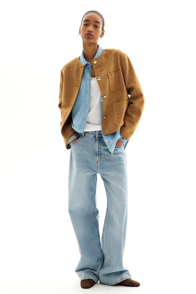 Персиковый пиджак H&M, бежевый 
Персиковый пиджак H&M, бежевый