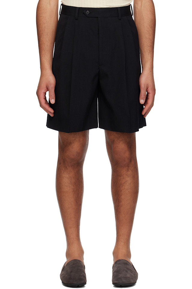 Легкие шерстяные габардиновые шорты Max Auralee, черный
Легкие шерстяные габардиновые шорты Max Auralee, черный