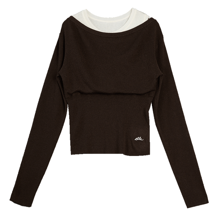 ELLE Свитер женский Coffee с круглым вырезом и умеренным вырезом лодочкой, двухсоставной
ELLE Свитер женский Coffee с круглым вырезом и умеренным вырезом лодочкой, двухсоставной