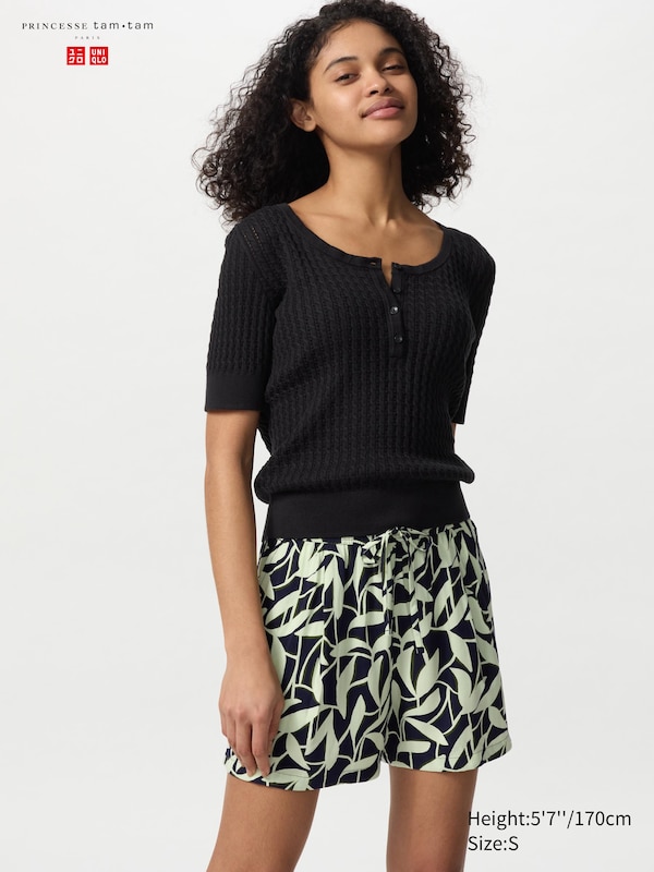 Драпированные легкие шорты (листья) Uniqlo, синий
Драпированные легкие шорты (листья) Uniqlo, синий