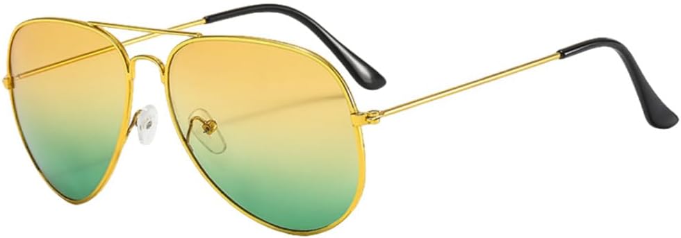 Авиационные солнцезащитные очки для женщин и мужчин, оправа из сплава, линзы с градиентом цвета «океан», солнцезащитные очки для женщин и мужчин UOVSAW, Gold Yellow Green
Авиационные солнцезащитные очки для женщин и мужчин, оправа из сплава, линзы с градиентом цвета «океан», солнцезащитные очки для женщин и мужчин UOVSAW, Gold Yellow Green