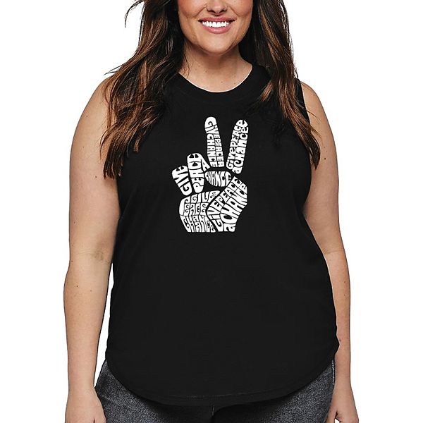 Женский plus size топ с принтом - peace fingers La Pop Art, Black
Женский plus size топ с принтом - peace fingers La Pop Art, Black