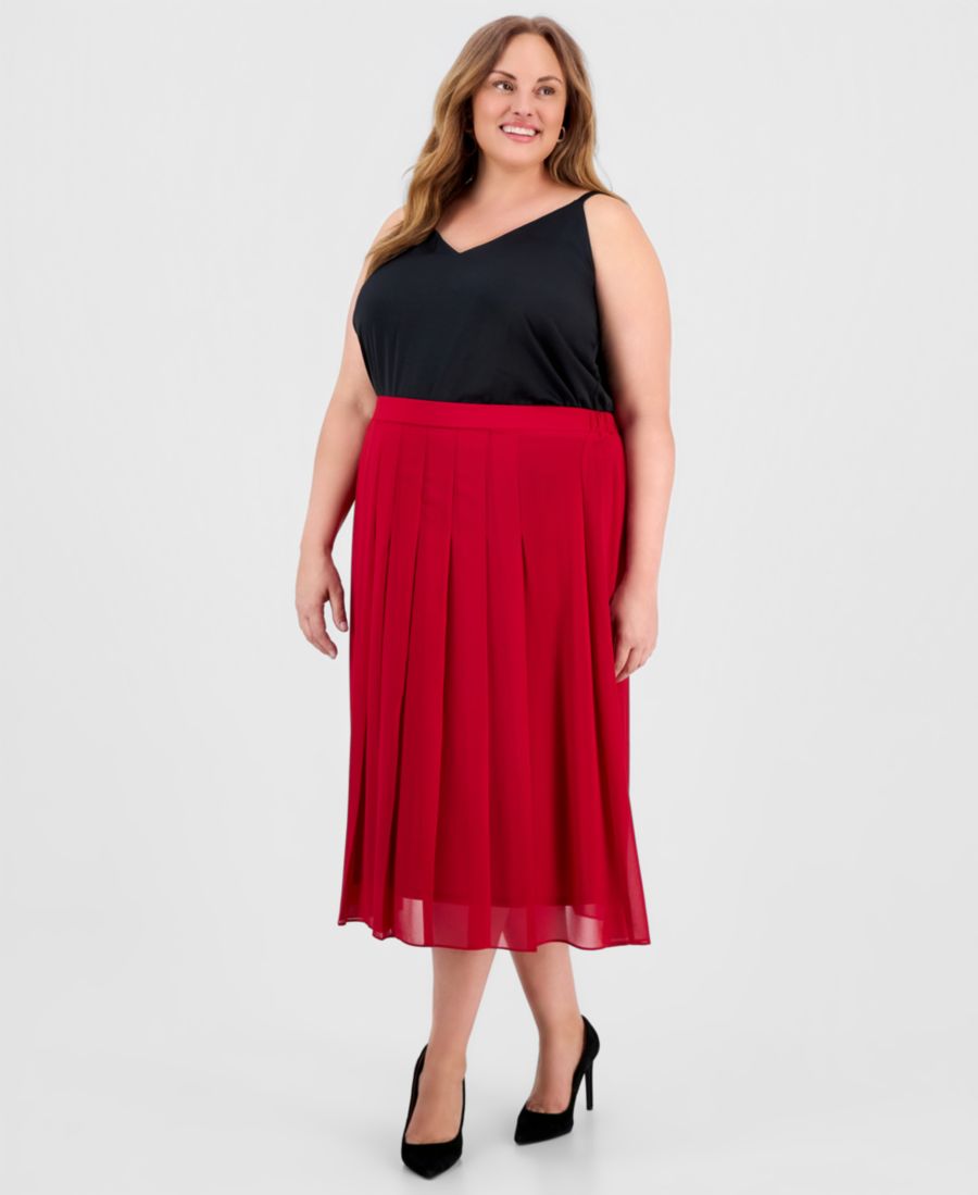 Плиссированная юбка миди больших размеров Kasper, Fire Red
Плиссированная юбка миди больших размеров Kasper, Fire Red