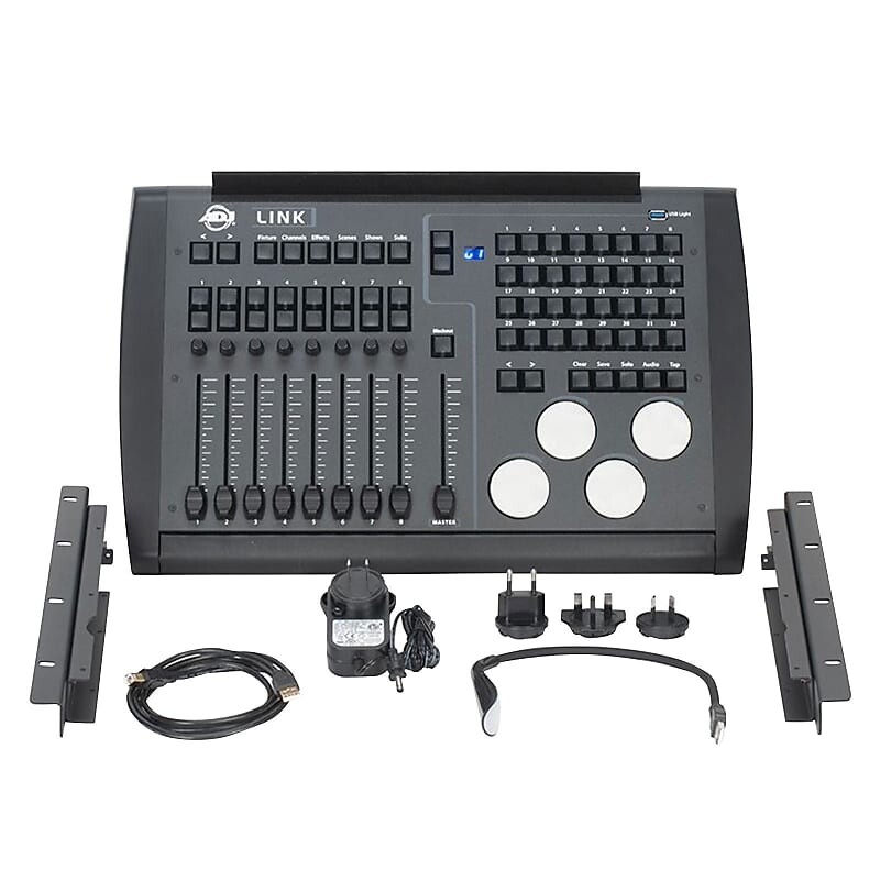 Аппаратный контроллер освещения American DJ LINK 4-Universe DMX для iPad Airstream American DJ LINK 4-Universe DMX Hardware Lighting Controller for iPad Airstream
Аппаратный контроллер освещения American DJ LINK 4-Universe DMX для iPad Airstream American DJ LINK 4-Universe DMX Hardware Lighting Controller for iPad Airstream