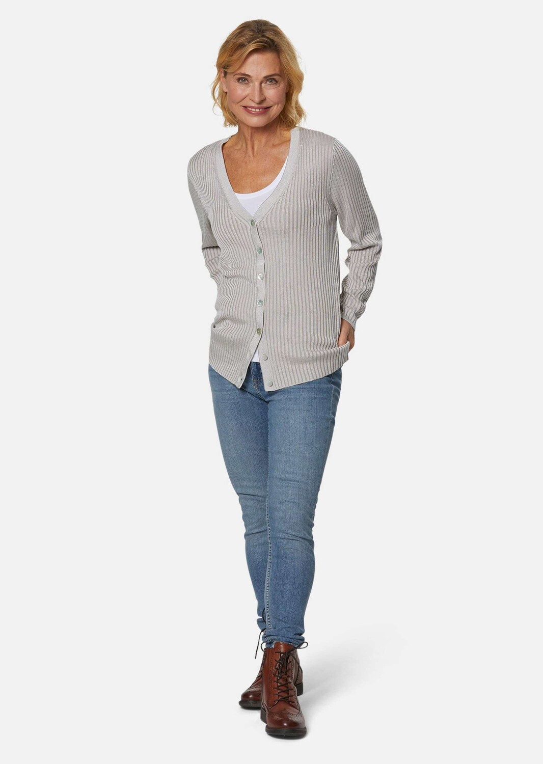 Кардиган GOLDNER Strickjacke, серо-коричневый
Кардиган GOLDNER Strickjacke, серо-коричневый