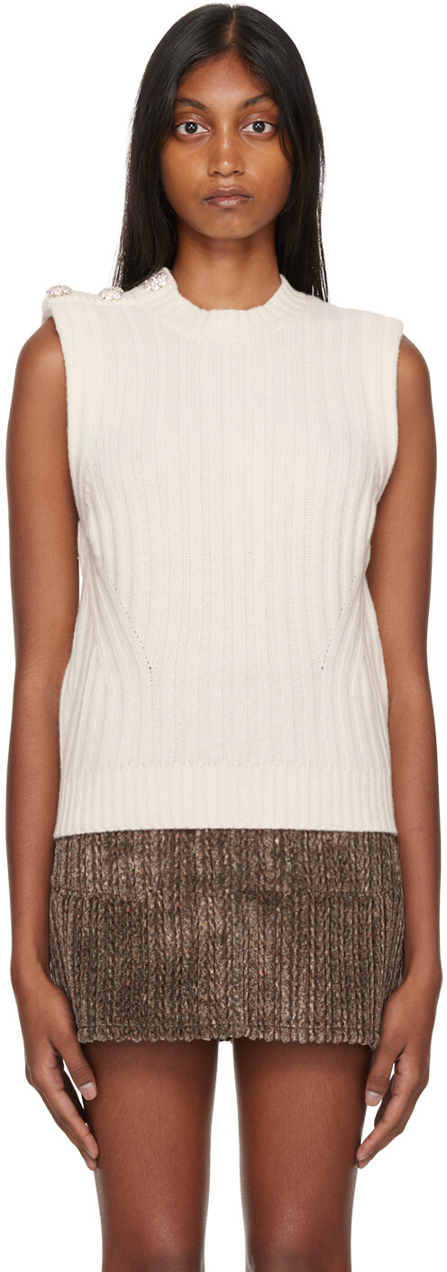 Жилет Off-White с круглым вырезом GANNI, Белый, Жилет Off-White с круглым вырезом GANNI
Жилет Off-White с круглым вырезом GANNI, Белый, Жилет Off-White с круглым вырезом GANNI