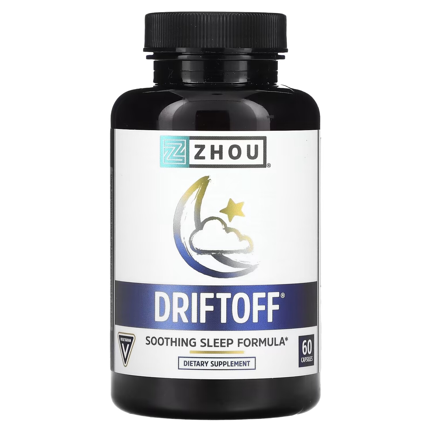 Zhou Nutrition Driftoff успокаивающая формула для сна, 60 капсул
Zhou Nutrition Driftoff успокаивающая формула для сна, 60 капсул