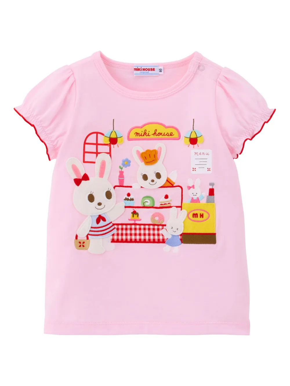 Футболка с вышивкой Miki House, розовый
Футболка с вышивкой Miki House, розовый