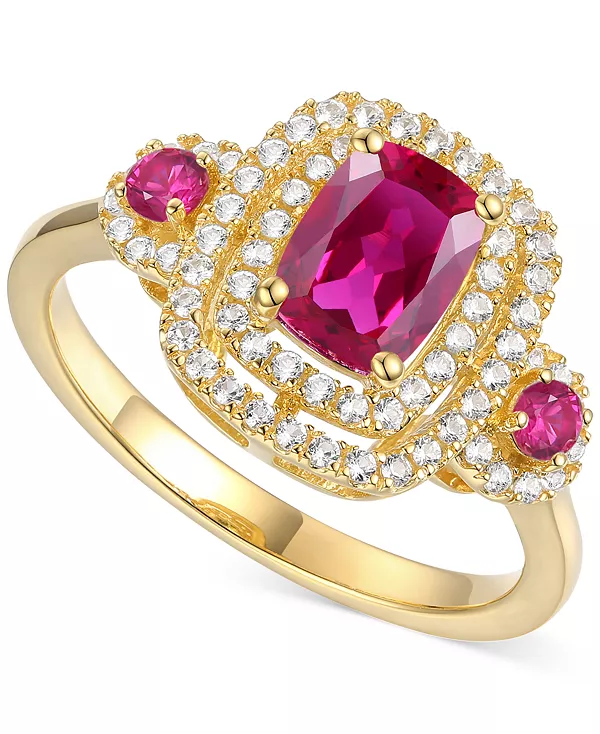 Кольцо с тремя камнями (в том числе с дополнительными драгоценными камнями) и двойным ореолом из выращенного в лаборатории изумруда (7/8 карата tw) и выращенного в лаборатории белого сапфира (1/3 карата tw) Macy'S, ruby
Кольцо с тремя камнями (в том числе с дополнительными драгоценными камнями) и двойным ореолом из выращенного в лаборатории изумруда (7/8 карата tw) и выращенного в лаборатории белого сапфира (1/3 карата tw) Macy'S, ruby