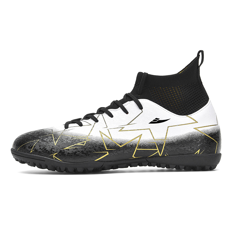 Kuding Унисекс футбольные бутсы высокие белые фиолетовые/белые черные/черные серебристые — белые черные для искусственного покрытия, цвет White Black Turf 
Kuding Унисекс футбольные бутсы высокие белые фиолетовые/белые черные/черные серебристые — белые черные для искусственного покрытия, цвет White Black Turf