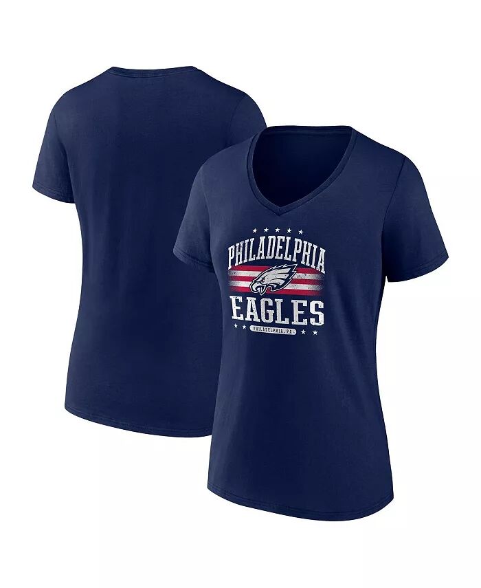 Женская футболка Navy Philadelphia Eagles Americana с V-образным вырезом Fanatics
Женская футболка Navy Philadelphia Eagles Americana с V-образным вырезом Fanatics