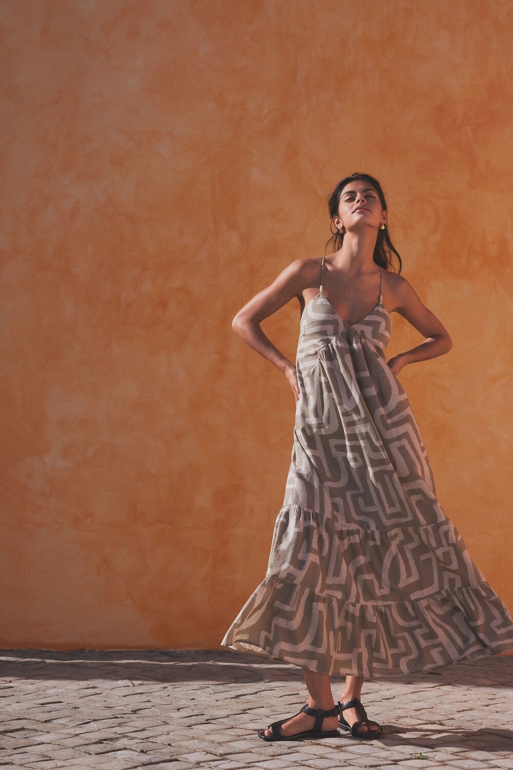 Многослойное летнее платье макси Next, зеленый
Многослойное летнее платье макси Next, зеленый