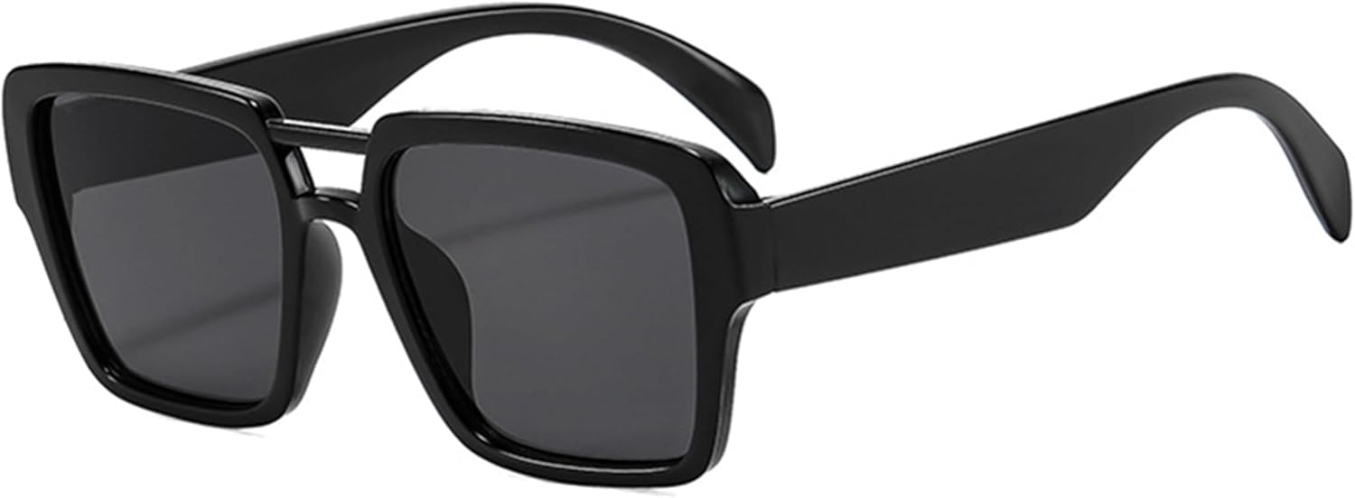 bullabulling Модные солнцезащитные очки-пилот с двойной перемычкой для женщин и мужчин, ретро квадратные солнцезащитные очки в стиле 70-х, винтажные, с защитой от УФ-излучения, Black Gray
bullabulling Модные солнцезащитные очки-пилот с двойной перемычкой для женщин и мужчин, ретро квадратные солнцезащитные очки в стиле 70-х, винтажные, с защитой от УФ-излучения, Black Gray