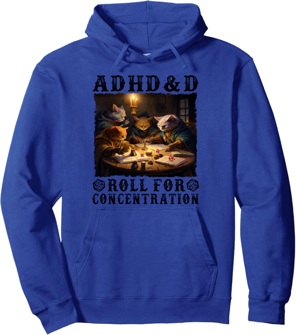 Толстовка худи Funny Tees Gamer RPG Apparel Cats RPG Gamer Roll For Concentration, ярко-синий
Толстовка худи Funny Tees Gamer RPG Apparel Cats RPG Gamer Roll For Concentration, ярко-синий