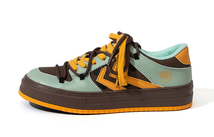 Кеды, скейтборд обувь женская низкая светло-зеленый/коричневый Feiyue 
Кеды, скейтборд обувь женская низкая светло-зеленый/коричневый Feiyue