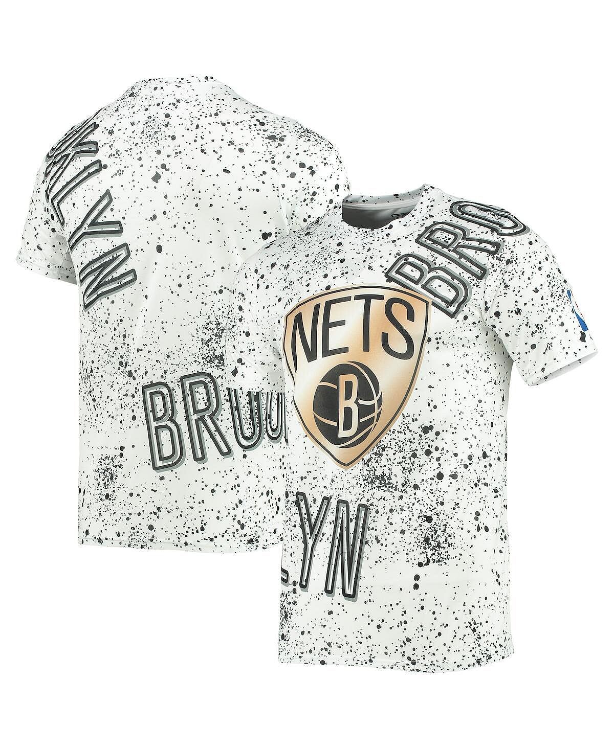 Мужская белая футболка с принтом brooklyn nets gold foil splatter FISLL, белый
Мужская белая футболка с принтом brooklyn nets gold foil splatter FISLL, белый