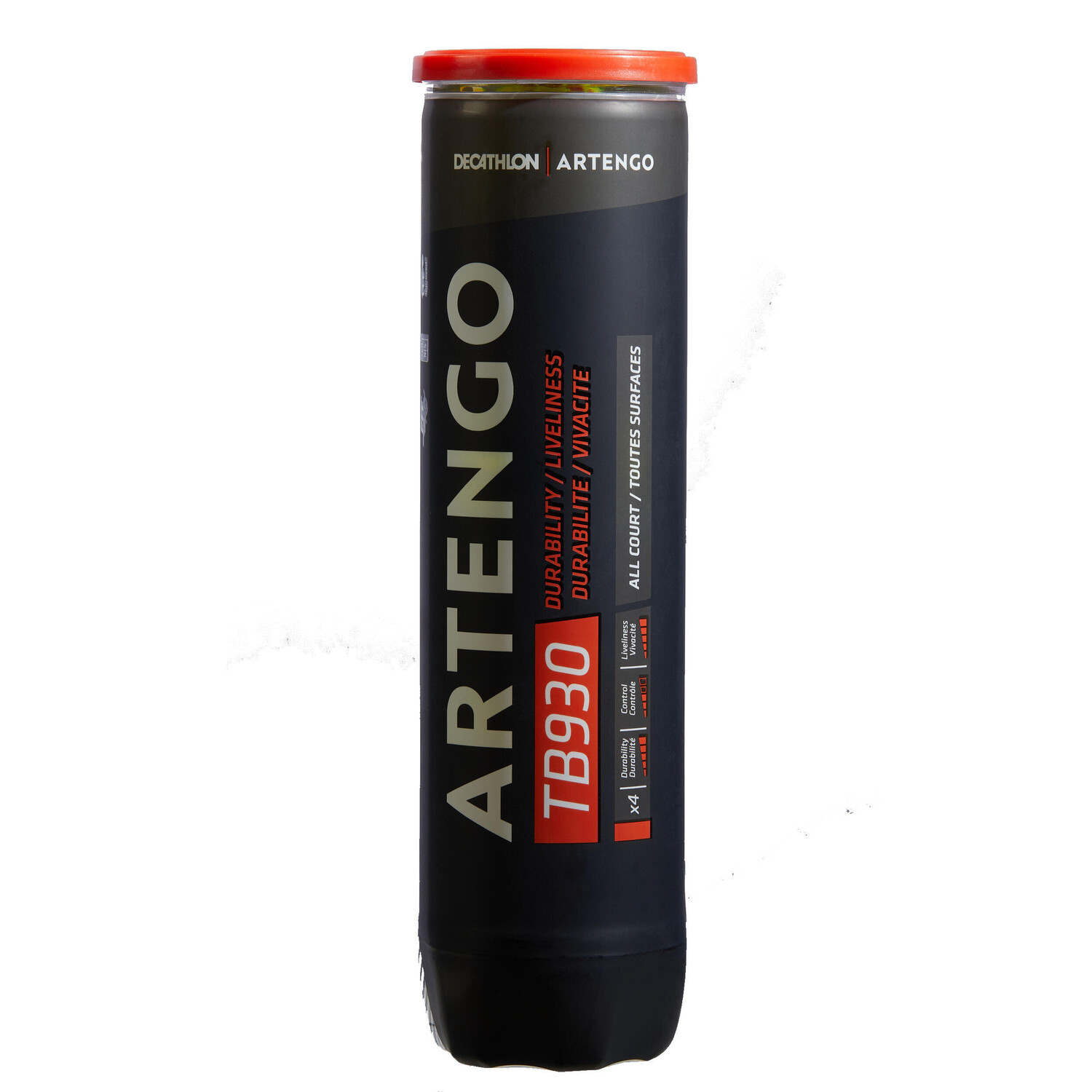 Теннисные мячи 4-Ball - TB930 Speed ARTENGO, неоново-желтый
Теннисные мячи 4-Ball - TB930 Speed ARTENGO, неоново-желтый