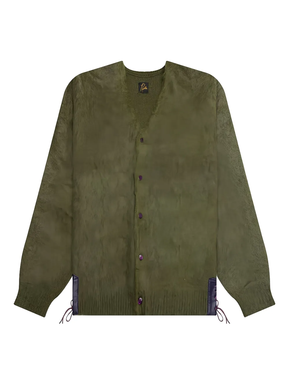 Кардиган с кожаными заплатками Needles, зеленый
Кардиган с кожаными заплатками Needles, зеленый