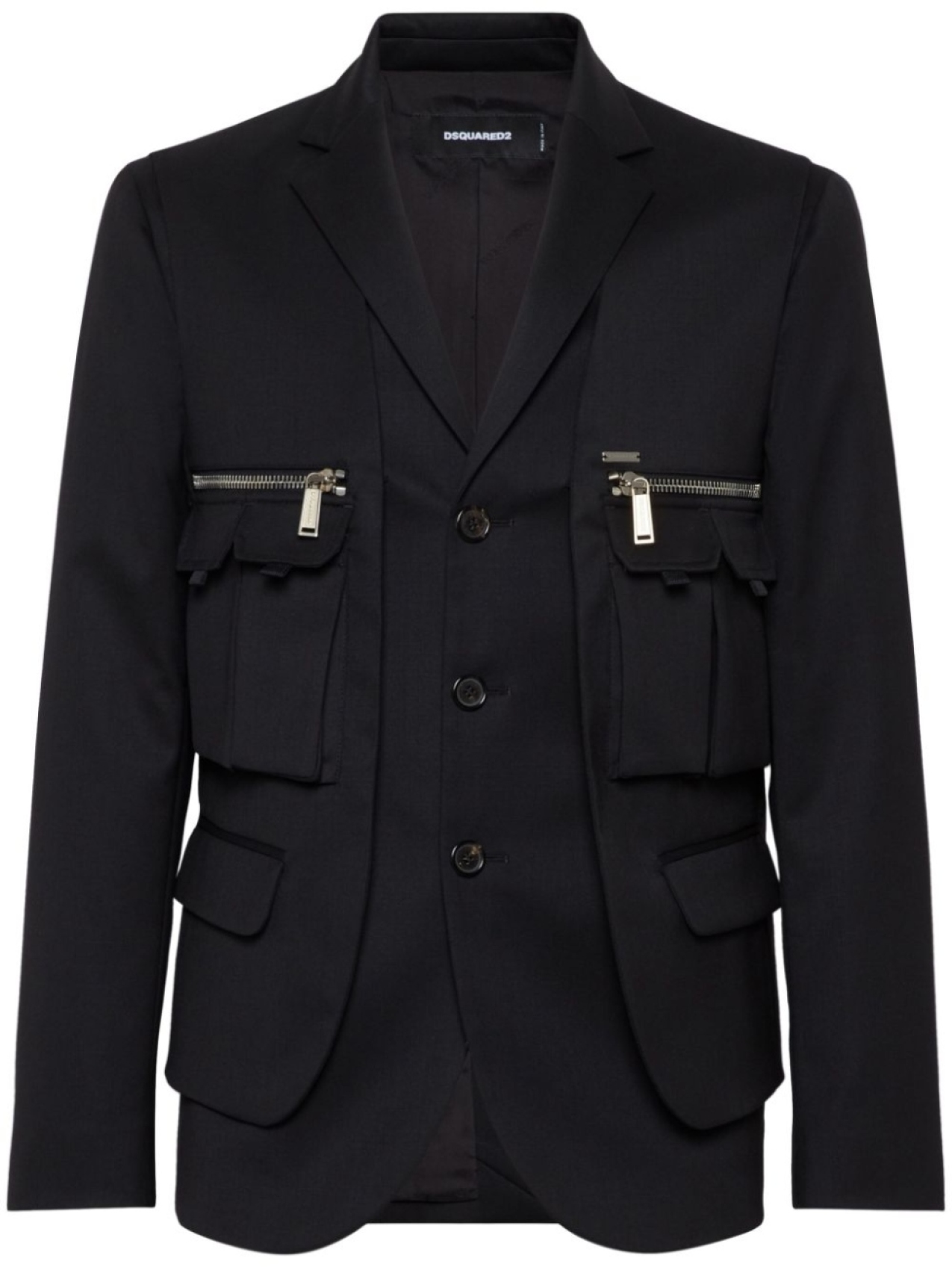 DSQUARED2 однобортный пиджак, черный
DSQUARED2 однобортный пиджак, черный