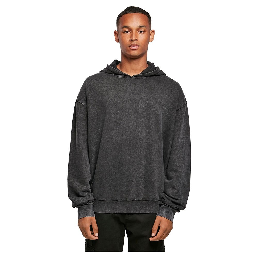 Худи Build Your Brand Acid Washed Oversized, серый 
Худи Build Your Brand Acid Washed Oversized, серый