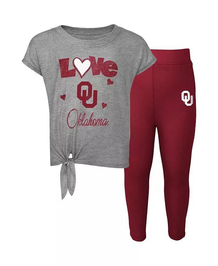 Комплект из футболки и леггинсов команды Toddler Girls Heather Grey, Crimson Oklahomaooners Forever Love Team Outerstuff, серый
Комплект из футболки и леггинсов команды Toddler Girls Heather Grey, Crimson Oklahomaooners Forever Love Team Outerstuff, серый