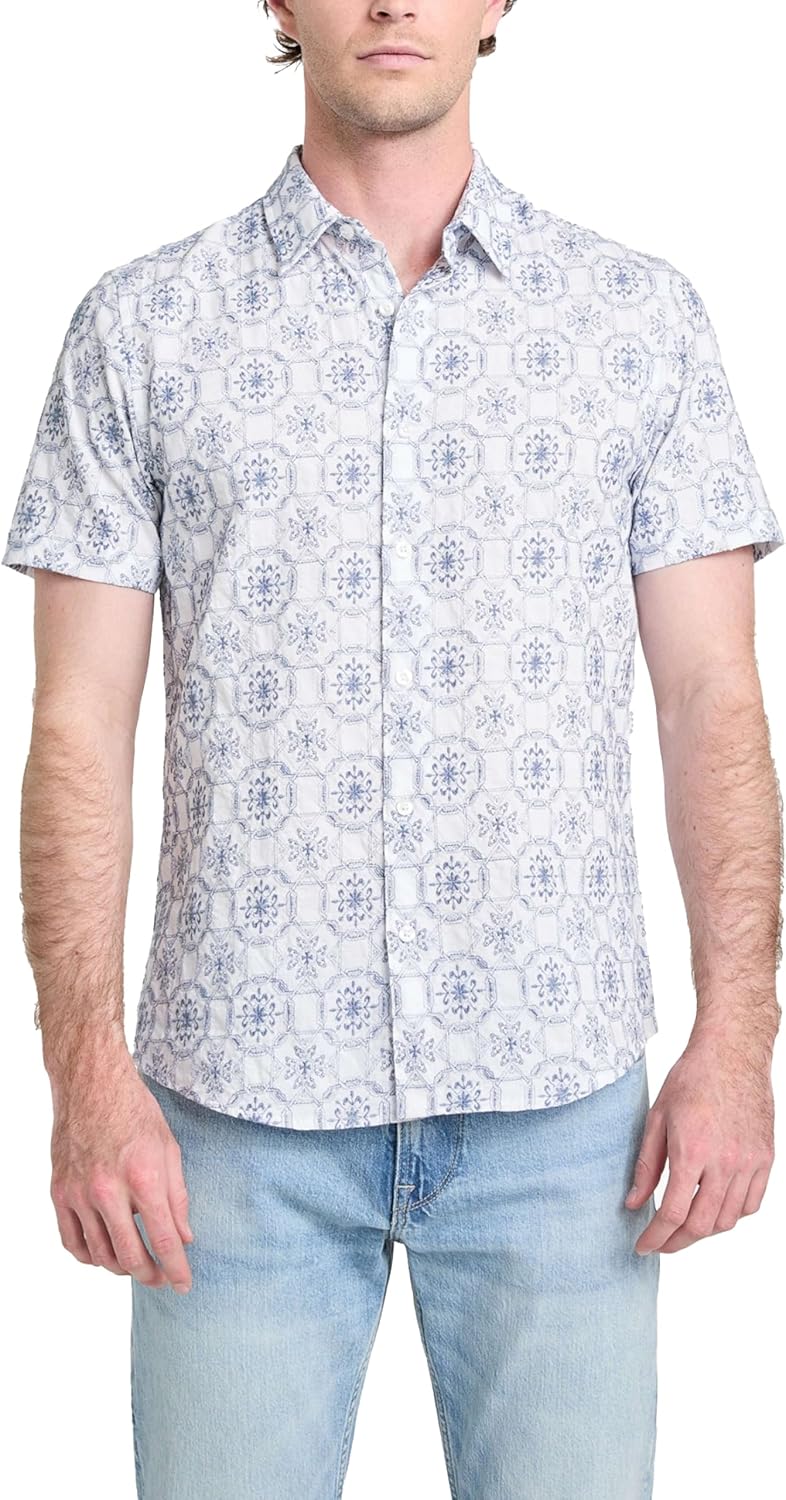 Мужская рубашка Guess с коротким рукавом и мозаичной вышивкой, Petroleum Multi
Мужская рубашка Guess с коротким рукавом и мозаичной вышивкой, Petroleum Multi