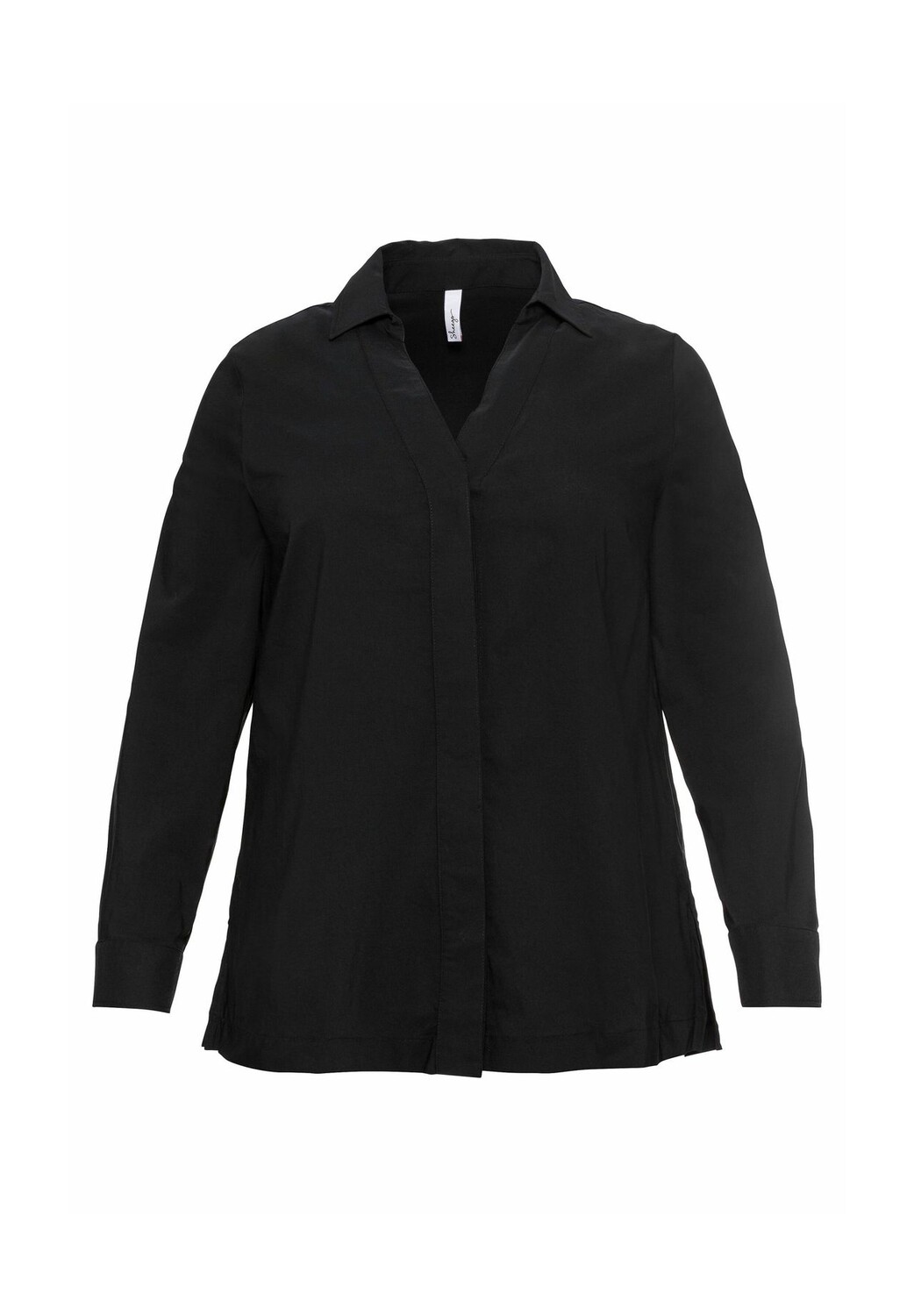 Блуза А-силуэта с планкой на потайных пуговицах sheego, черный
Блуза А-силуэта с планкой на потайных пуговицах sheego, черный