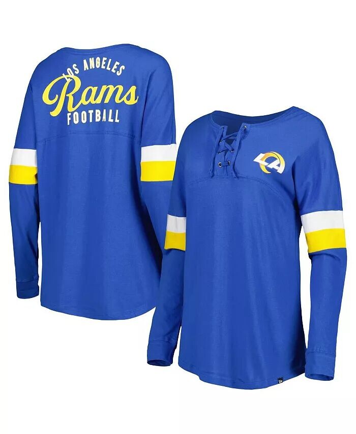 Женская футболка Royal Los Angeles Rams Athletic Varsity со шнуровкой и длинными рукавами New Era
Женская футболка Royal Los Angeles Rams Athletic Varsity со шнуровкой и длинными рукавами New Era