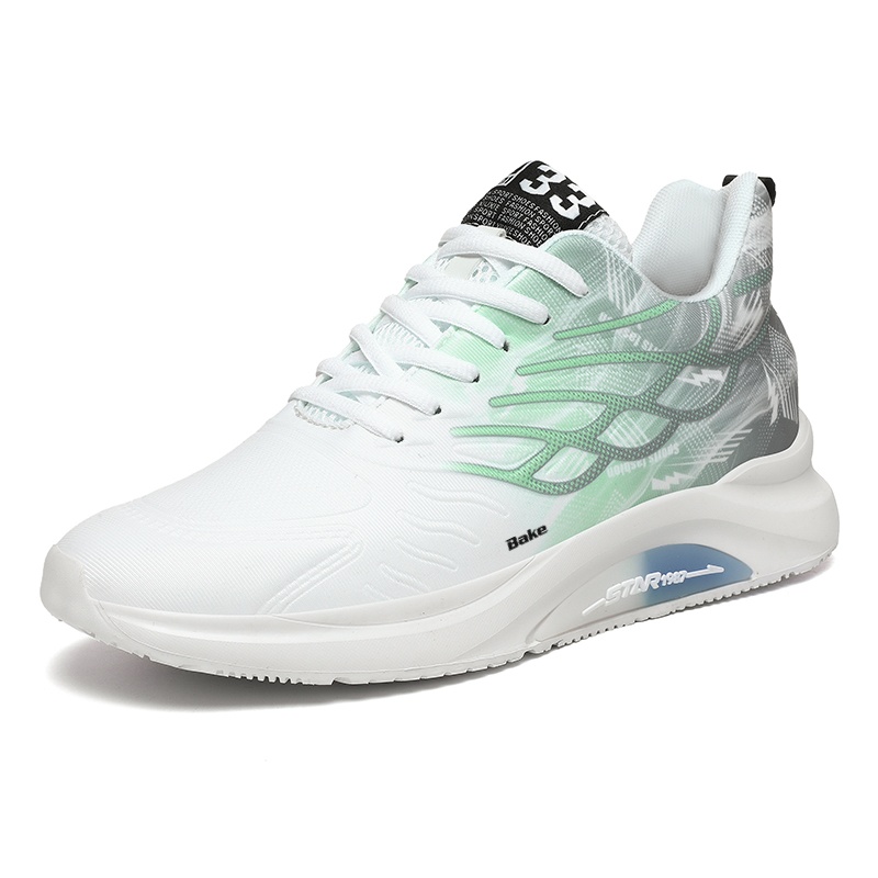 BAKE Скользостойкие износостойкие противоударные низкие повседневные кроссовки унисекс зеленый белый, цвет Green White 
BAKE Скользостойкие износостойкие противоударные низкие повседневные кроссовки унисекс зеленый белый, цвет Green White