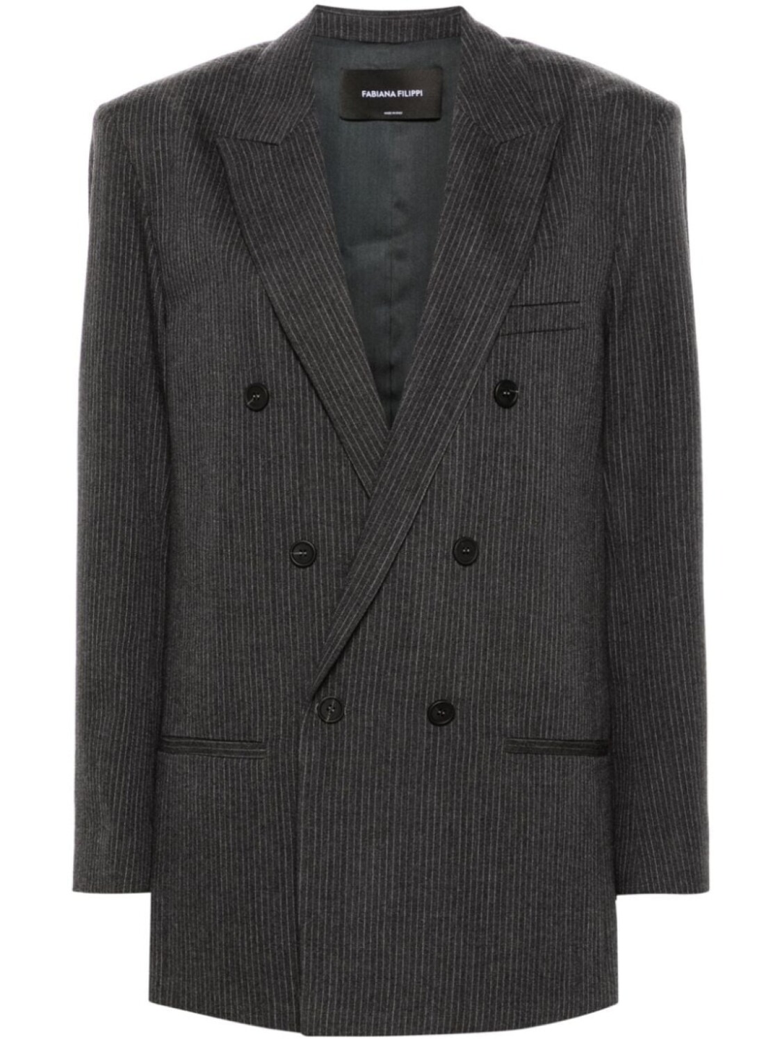 Fabiana Filippi блейзер в тонкую полоску, серый
Fabiana Filippi блейзер в тонкую полоску, серый