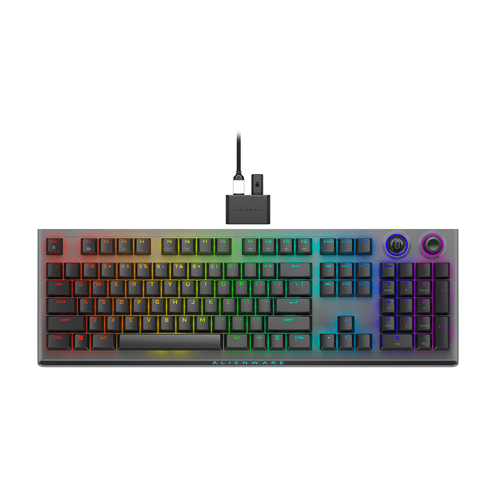 Беспроводная/Проводная механическая клавиатура Alienware AW920K, Cherry MX Red, черный, английская раскладка
Беспроводная/Проводная механическая клавиатура Alienware AW920K, Cherry MX Red, черный, английская раскладка